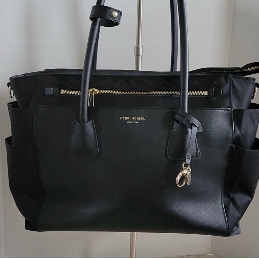 Henri Bendel Black Unisex Diaper Bag
